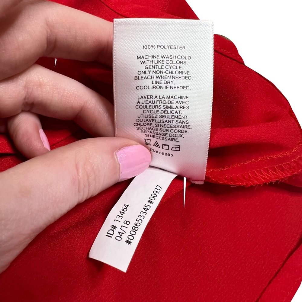 Express Split Neck Roll Sleeve Blouse - image 7